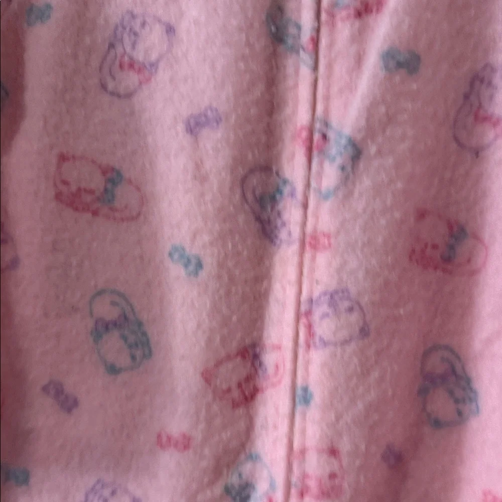Cozy Pink Kids One Piece Pajamas 1980’s vintage